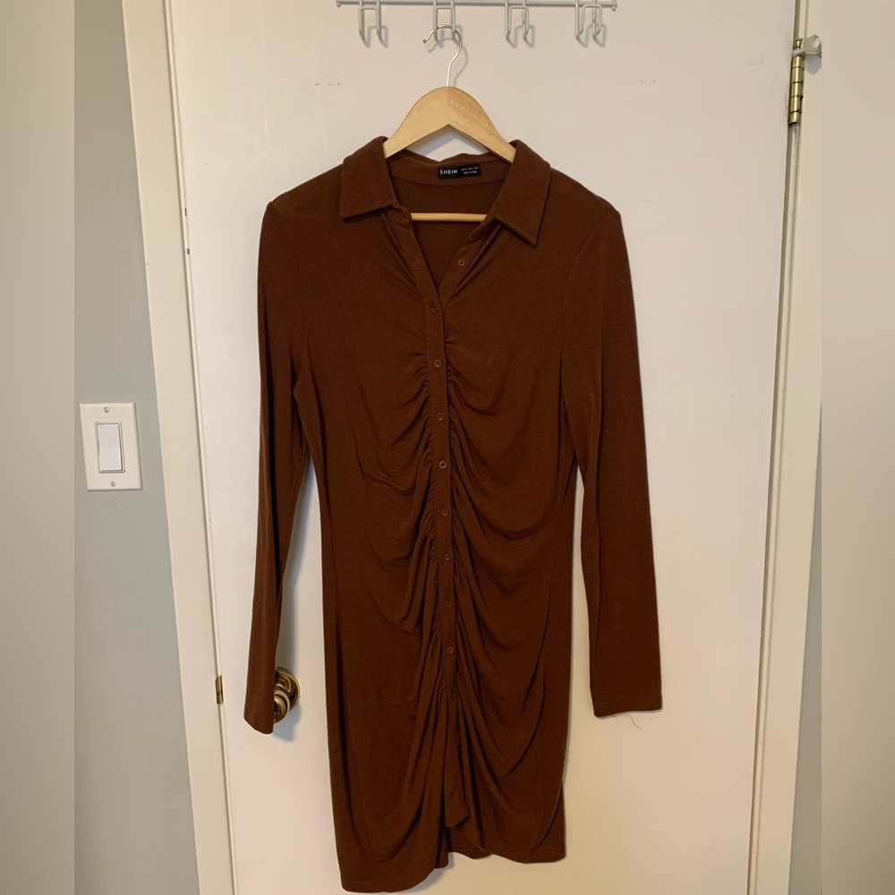 Button up shirt dress